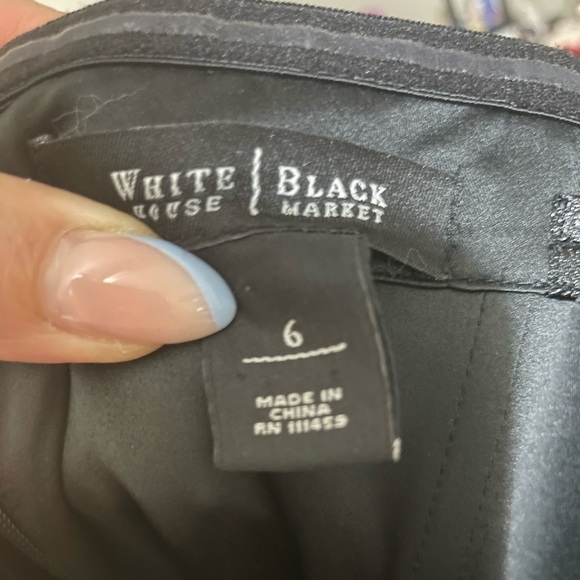 White House black market black strapless mini dress size 6 - Picture 8 of 9